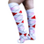 red and pink argyle knee highs