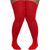Plus size thigh high socks in red