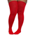 solid red socks that are plus size and thigh high