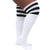 White and black plus size thigh high socks