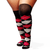 Black, gray and red argyle xl socks