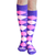 Neon Pink/Purple diamond knee socks