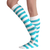 teal striped knee highs