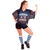football player in knee highs