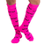 Fluorescent pink mustache socks