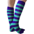purple and teal socks