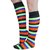 multi-color striped knee highs