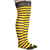 black and golden yellow striped thigh highs