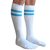 white and neon blue mens socks
