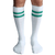 white and green mens tube socks