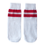 white/red striped kids socks