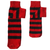kids black/red tube socks