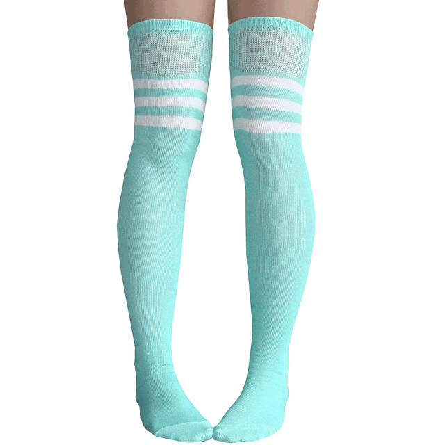 Blue Knee High Socks - Made in USA