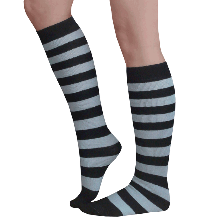 black and gray socks