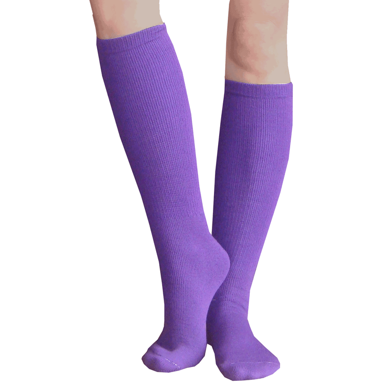 Purple baseball socks