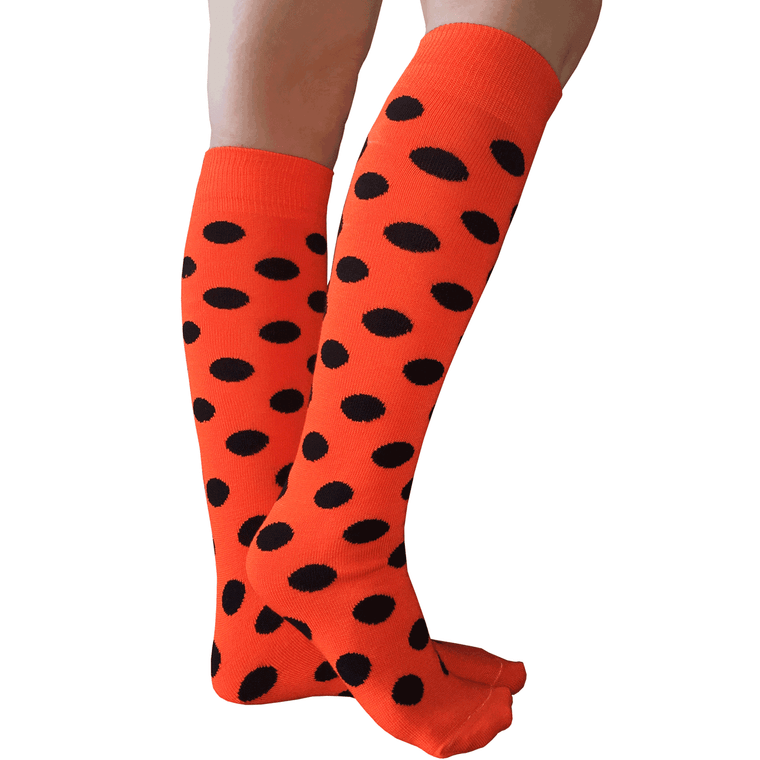 Orange Polka Dot Socks