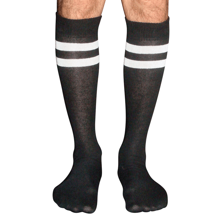 mens black/white tube socks