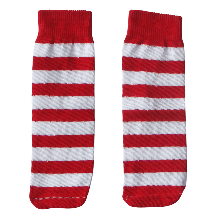 red and white striped kids socks