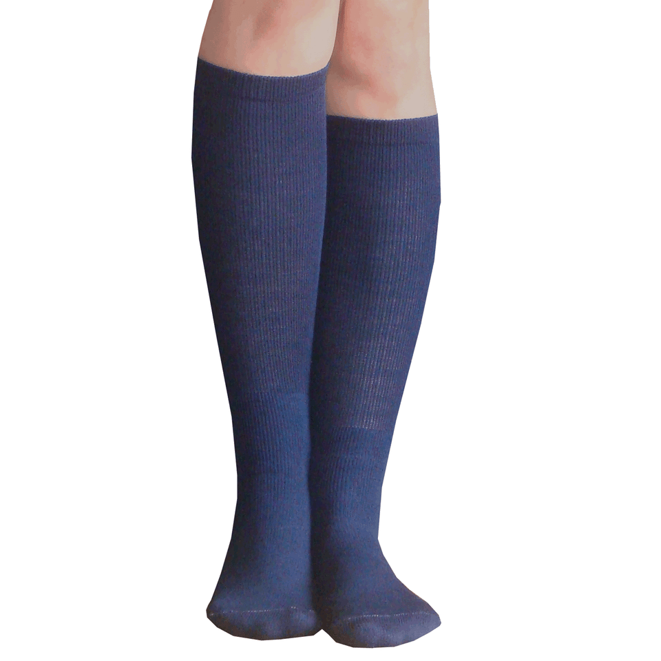 Navy Blue Knee High Boot Socks