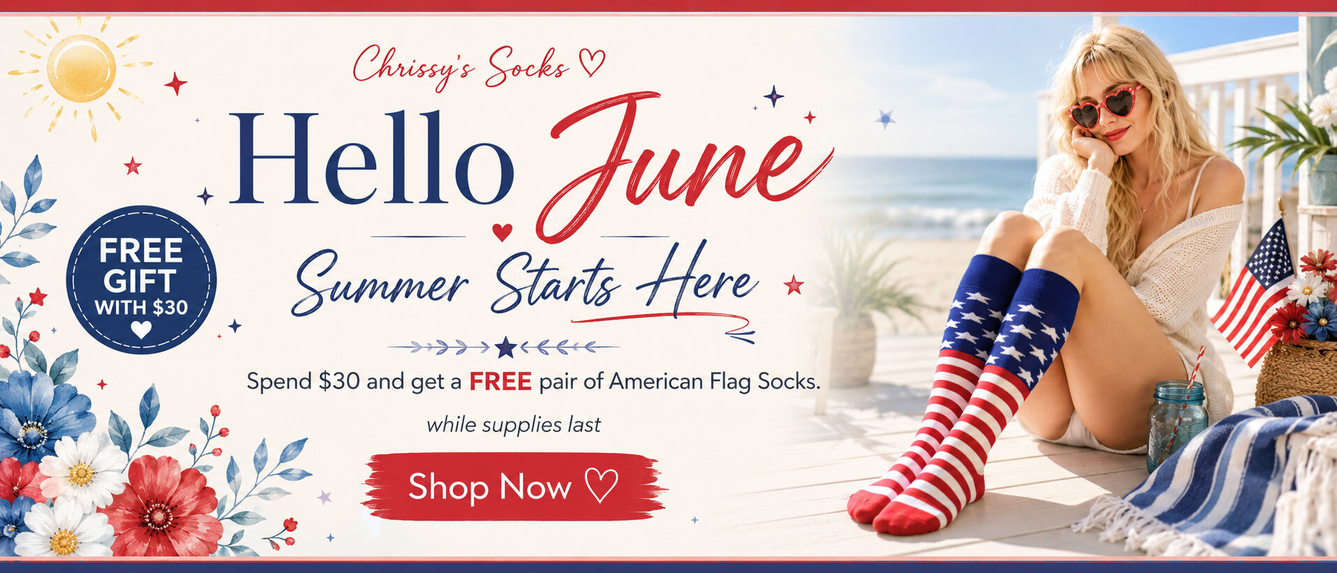 FREE American Flag Socks