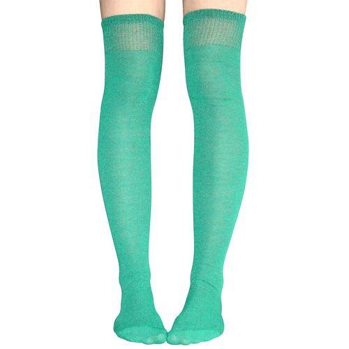 Solid Green Thigh Highs