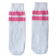 kids white/pink tube socks