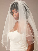 Double Layer Wrist Bridal Veil | V2669W