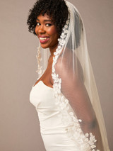 Single Fingertip Bridal Veil | V2682SF-L