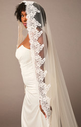 Wide Royal Cathedral Mantilla Bridal Veil | V2694WRC-M