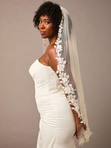 Single Fingertip Bridal Veil | V2682SF-L
