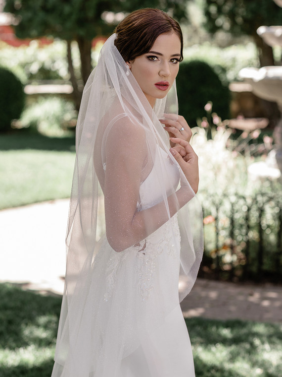 Single Tier Bridal Veil | V2086SF