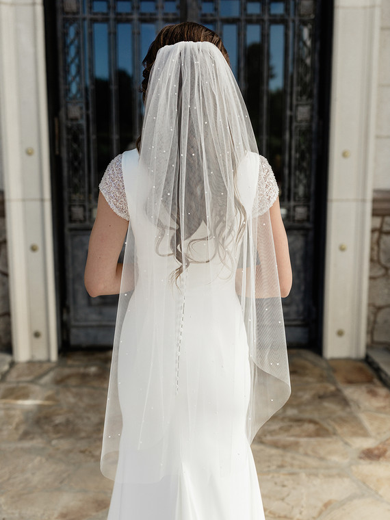 Single Tier Bridal Veil | V2087SF