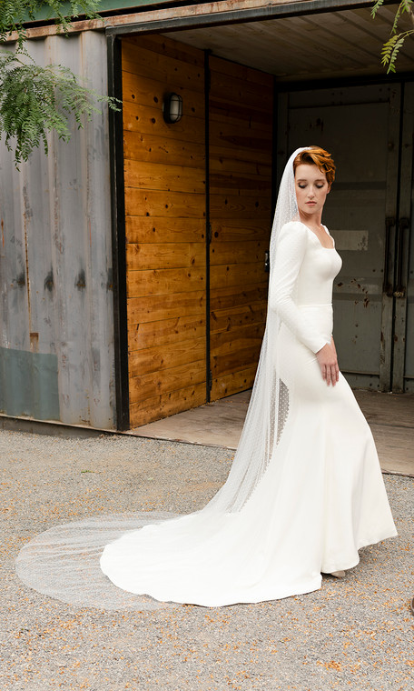 Cathedral Bridal Veil | V2296C