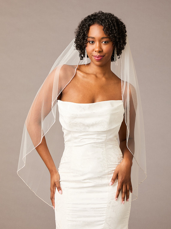 Single Fingertip Bridal Veil | V2581SF