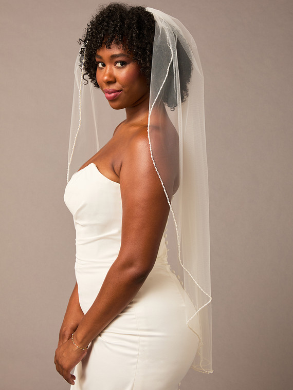 Single Fingertip Bridal Veil | V2672SF