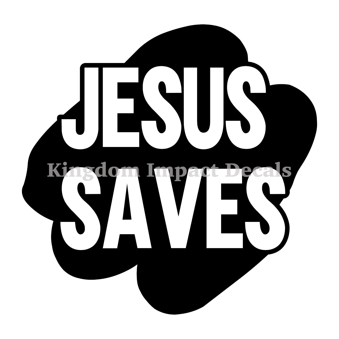 Jesus Saves Christian Iron On Vinyl Decal Transfers for Tshirts