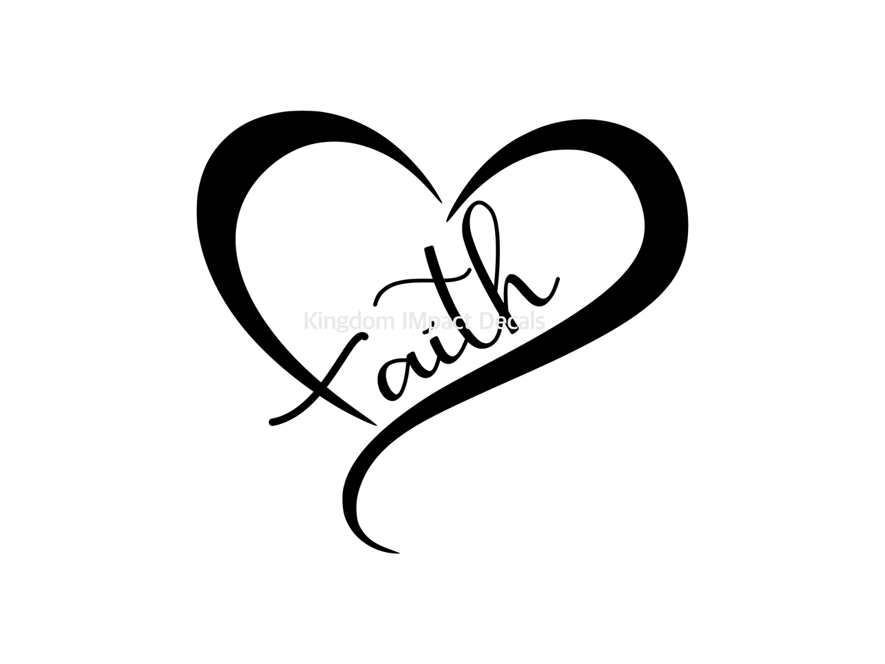 Faith Heart Stencil