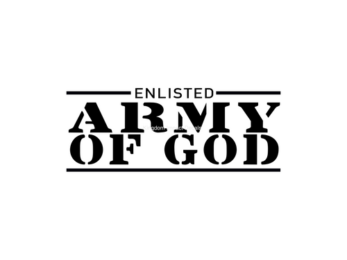 Army Of God Christian Iron On Vinyl Decal Transfers for T-shirts/Sweatshirts