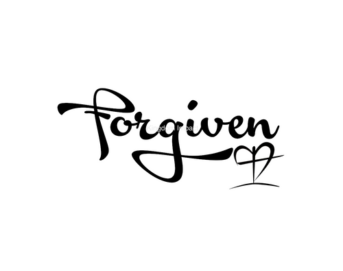 Forgiven Christian Iron On Vinyl Decal Transfers for T-shirts/Sweatshirts