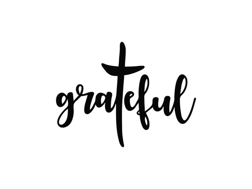 Grateful Christian Iron On Vinyl Decal Transfers for T-shirts/Sweatshirts