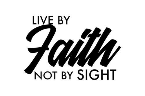 Live By Faith Christian Iron On Vinyl Decal Transfers for T-shirts/Sweatshirts