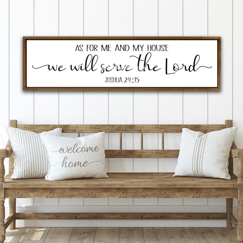 As For Me And My House We Will Serve The Lord Joshua 24:15 Christian Vinyl Decal Car | Mug | Window | Farmhouse Decal Sticker