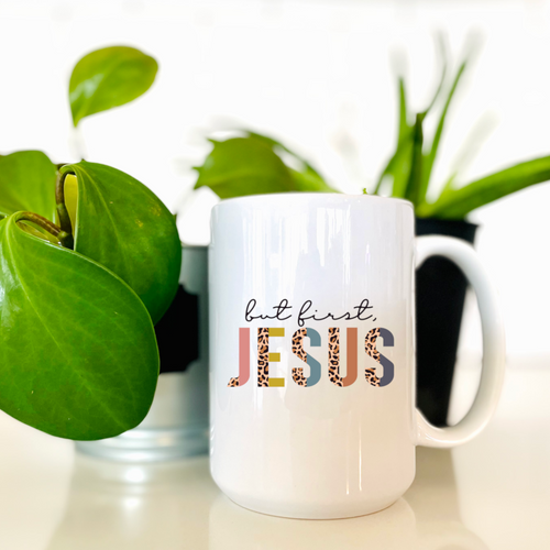 Give Me Coffee + Jesus Personalized Christian Bible Verse Mug