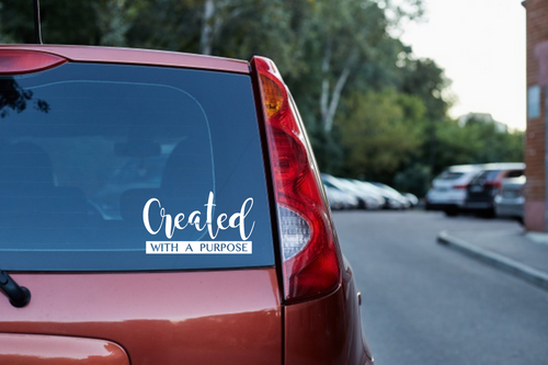 Created With A Purpose Christian Vinyl Decal Car | Mug | Window