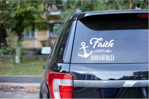 Faith Keeps Me Anchored Christian Vinyl Decal Car | Mug | Window