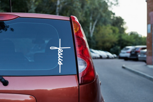 Jesus Cross Christian Vinyl Decal Car | Mug | Window