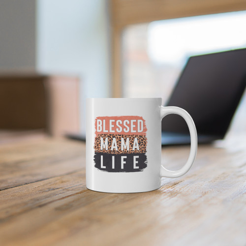 Blessed Mama Life Personalized Christian Mug