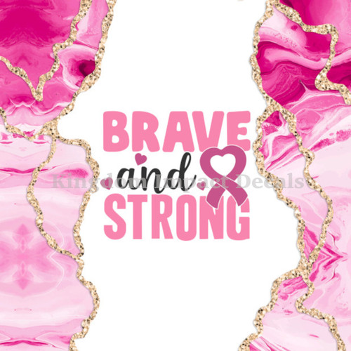 Brave And Strong Breast Cancer Awareness Hot/Cold Tumbler - 20 oz