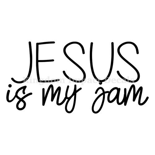 Jesus Is My Jam Christian Iron On Vinyl Decal Transfers for T-shirts/Sweatshirts