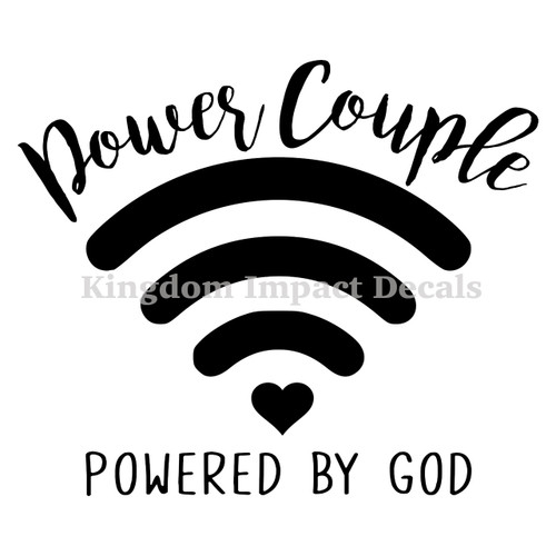 Power Couple Christian Iron On Vinyl Decal Transfers for T-shirts/Sweatshirts
